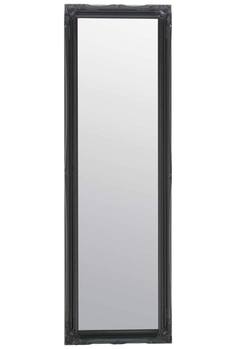 BLACK Full Length Dressing/Hall Mirror complete with Premium Quality Pilkington's Glass - Overall Size: 49inches x 16inches (124cm x 40cm)