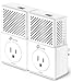 TP-Link AV1000 Powerline Ethernet Adapter - Gigabit Port, Plug&Play, Power Saving Mode, Noise Filtering, Extra Power Socket for Additional Devices, Ideal for Smart TV(TL-PA7010P KIT), White