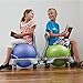 Gaiam Kids Balance Ball Chair - Classic Children's Stability Ball Chair, Alternative School Classroom Flexible Desk Seating for Active Students with Satisfaction Guarantee, Green