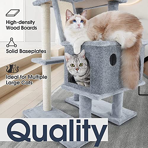 rabbitgoo Cat Tree Cat Tower, 73" Tall Cat Trees for Indoor Cats, Multi
