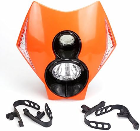 SUCAN Motorcycle X2 HeadLight For KTM EXC EXCF SX XC XCR XCW XCF SXF 50 65 85 125 150 250 300 (Orange)