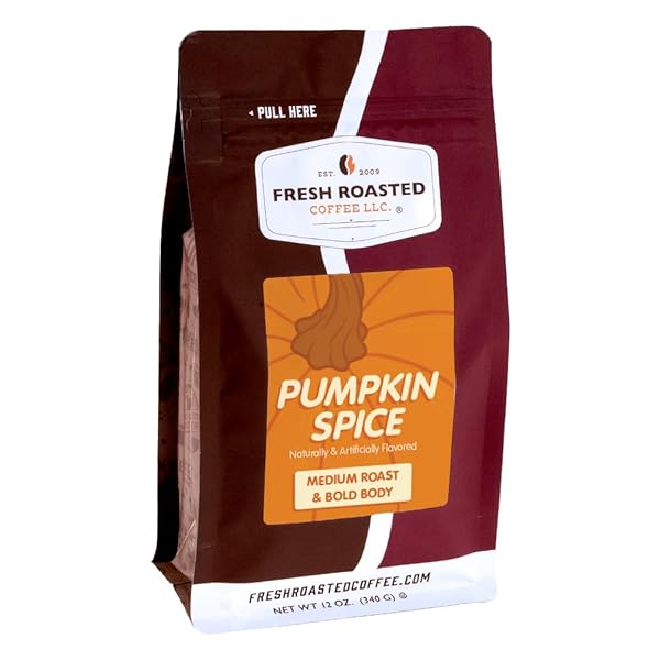 FRESH ROASTED COFFEE, PUMPKIN SPICE FLAVORED COFFEE, 12...