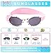 Baby Solo Original Baby Sunglasses Safe, Soft, & Adorable Durable Case Included (0-36 Months, Cutie Pink Heart Frame w/Solid Black Lens)