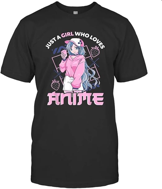 Anime Merch Just A Girl Who Loves Anime Clothes Teen Girls TShirts Clothing