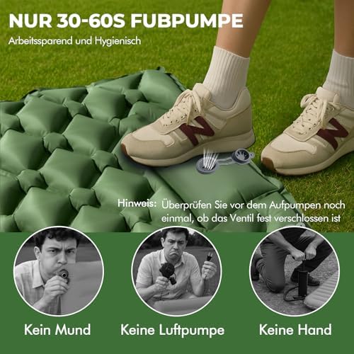 Selbstauflschlafendes Camping-Lagerkissen 195x60cm,Trekking-Matratze