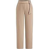 CIDER Women Straight Leg Pants Slacks Business Casual Outfits with Pockets