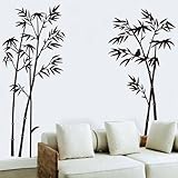 OneHouse Black Bamboo Wall Decals Home Room Wall Decor Sticker Removable