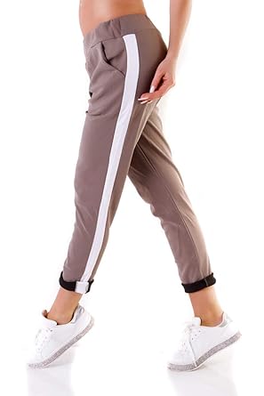OSAB-Fashion 10579 Damen Jogging Hose Joggpants Leggings Sporthose Fitnesshose Trainingshose