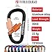 TITECOUGO Ten Colors Aluminum Alloy D-Ring High Strength Carabiner Key Chain Clip Hook for Camping Hiking Outdoor (Not for Climbing)