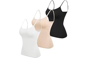 Amuhou 12-18 Years Teen Girls' Tanks Camisoles with Padded Adjustable Straps Training Bra Wireless