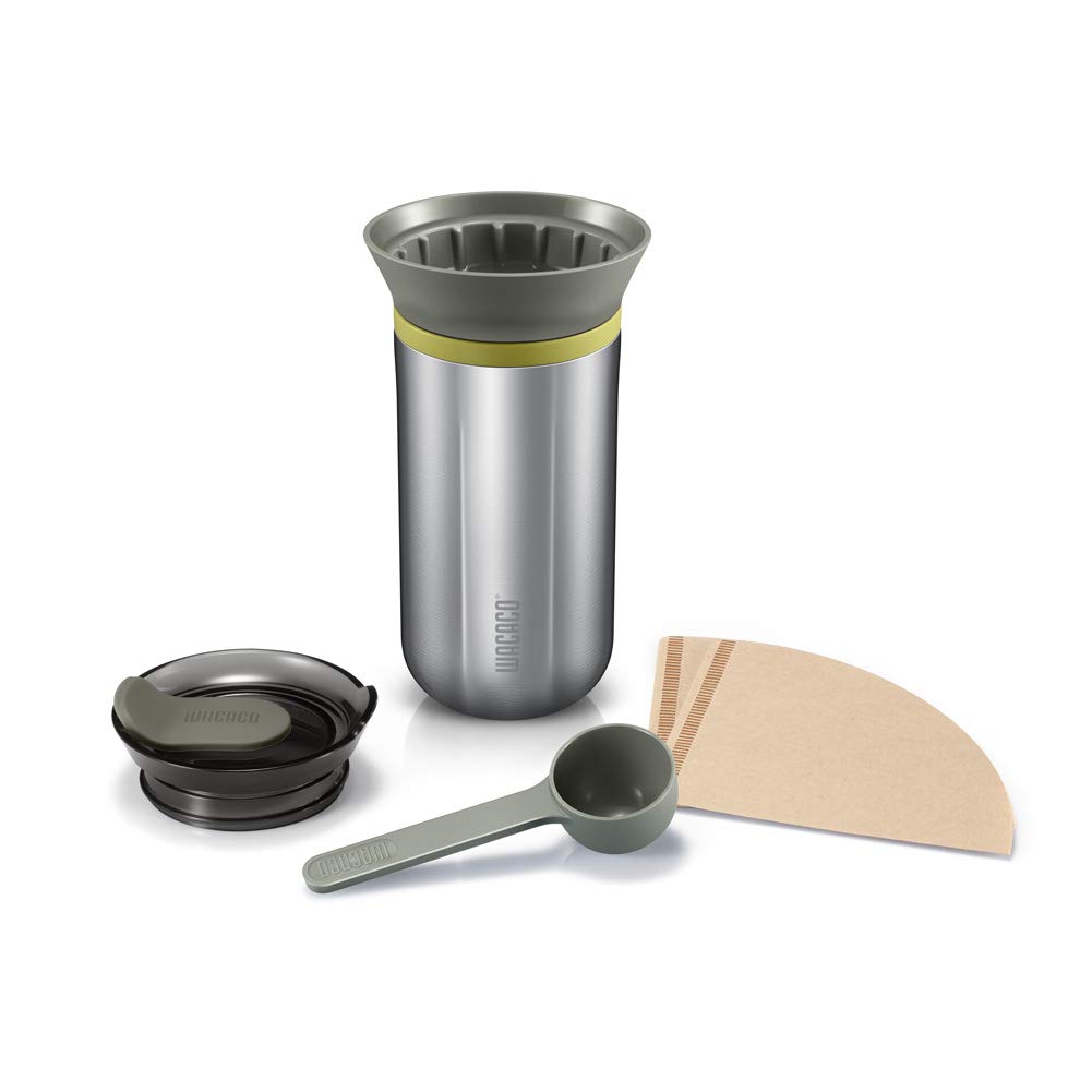 ایگرد | قیمت و خرید WACACO Cuppamoka - Cafetera de goteo portátil con 10  filtros de papel de cono, funciona manualmente, cafetera de acero  inoxidable, 10 fl oz