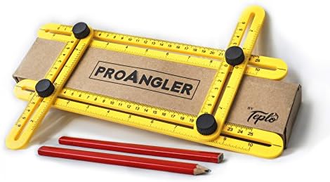 Angleizer Template Tool By ProAngler, Multi Angle Measurement Tool - FREE BONUS - 2 Carpenter Pencils Included.