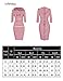 GloryStar Women's Casual Fitted long Sleeve Pullover Pocket Knee Length Sweatshirt Hoodie Dress