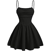 SHENHE Girl's Spaghetti Strap Corset Dress Pleated A Line Fit and Flare Cami Dress