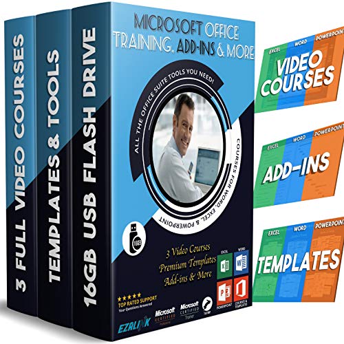 image for Excel PowerPoint & Word Learning, Templates, Add Ons USB: Excel (VBA a