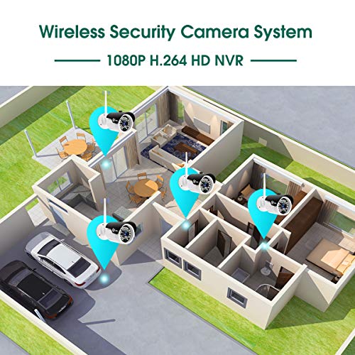 XVIM H.264 2MP Wireless Signal Security Cameras System,Camera Need Plug