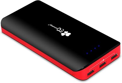 Amazon Ec Technology mah モバイルバッテリー パワーバンク 超大容量 3ポート 急速充電 インテリジェント電源管理ic 急速充電 2入力ポート付き ブラック レッド モバイルバッテリー 通販