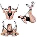 Rizzo's Fetish Adjustable Harness Bondage Restraint Training Set w/ Attachable Velcro Wrist & Ankle Cuff Straps for Female Male Couple Fetish SM BDSM Sex Play Aid Handcuffs