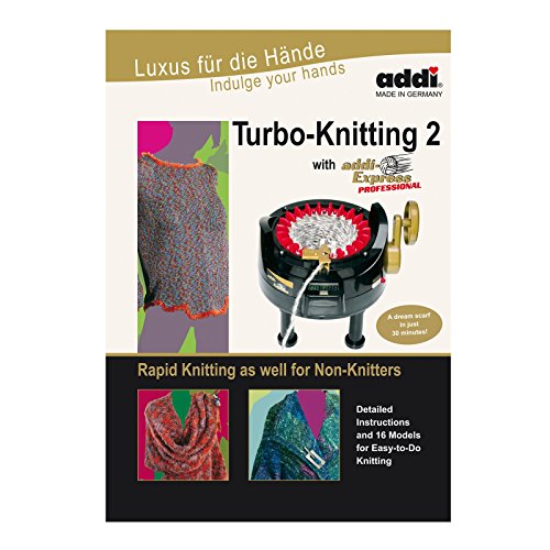 addiExpress Professional Extended Edition: Knitting Machine + Pattern Book + Hook + Replacement Needles + Stopper