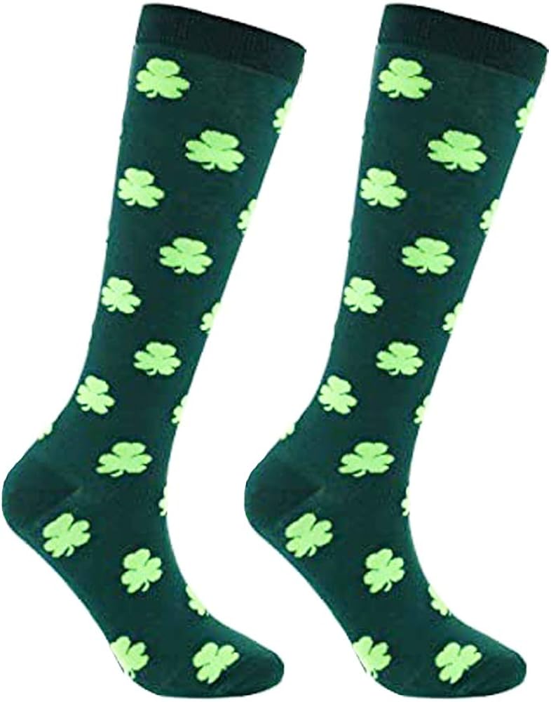 St Patrick's Day SocksFunny Shamrock Green Gift Socks for