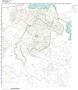 Amazon.com: ZIP Code Wall Map of Manassas, VA ZIP Code Map Not