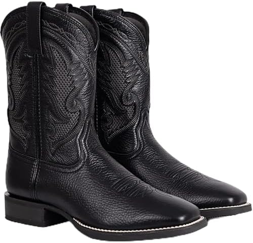 Amazon.com | Texas Legacy Mens Black Western Leather Cowboy  display picture 1