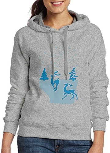 Aohaiqul AohaiqulReindeer Christmas Women's Hooded Sweater Size L Color Ash Is Your Sweater, Winter Is The Best Choice. Beautiful, Comfortable, Free.