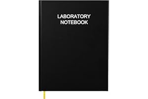 TUUN FUPLAN Lab Notebook/Laboratory Notebook - (.25" Grid Format), Laboratory Notebook Quad Ruled Science Lab Book with Grid Pages: Table of Contents for Chemistry, Physics, Biology, 8" x 10", Black
