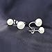 JewelryPalace 6-8mm Freshwater Cultured Pearl Button Ball Dangle Front and Jackets Earrings 925 Sterling Silver