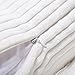Home Brilliant Striped Corduroy Pillow Cover 24x24 Euro Throw Pillow Sham Accent Couch Cushion Cover for Spring Decor, 24 x 24 inch (60cm), Creamy White
