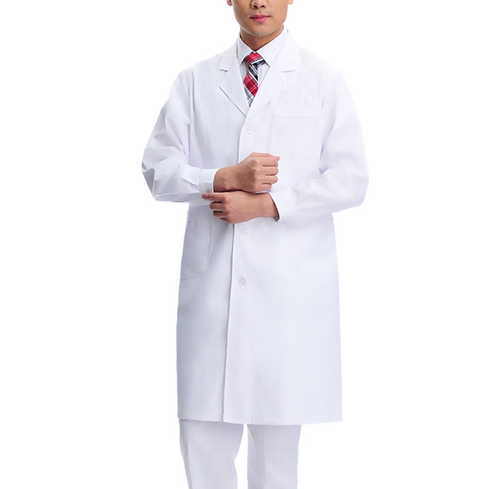Medical science lab coats for men physician chemistry jackets white