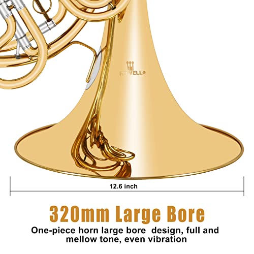 ROWELL Double French Horn, F/Bb 4 Keys Intermediate French Horn,Gold