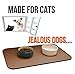 iPrimio Extra Large Pet Food Mat with Logo - Food Grade Silicone Cat Dog Feeding Mat - Dog Bowl Mat for Food and Water - Prevent Pet Water Food Spills - Protects Flooring - Non Slip - Large Brown