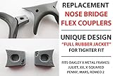 Flex Couplers Replacement for Oakley X Metal XX Juliet Penny X-Squared Romeo 2 Mars • Rubber Lens Shocks Nose Bridge Gaskets Tighten Repair Restore