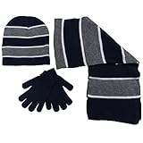 Mashed Clothing Knit Scarf, Hat and Magic Glove Set For Kids (Assorted Colors)