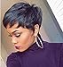 Pixie Cut Wigs for Black Women Black Human Hair Short Cut Wigs with Bangs Bump Wig, Short Boy Cut Black Women's Short Wig