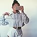 GBSELL Women Girl Hoodie Sweatshirt Crop Top Coat Sports Pullover Tops (Gray, S)