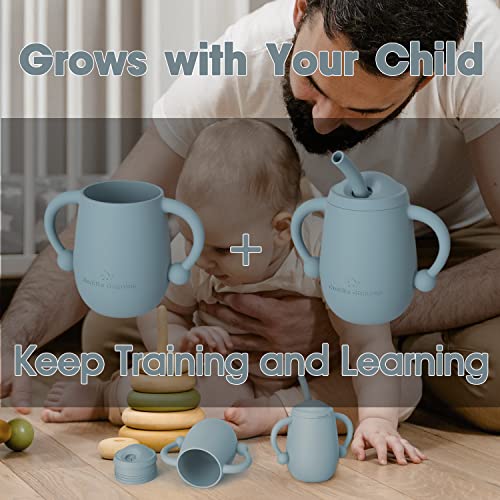 Cuddle Campus 100 Silicone Baby Training Cup, Shatterproof Sippy Cup