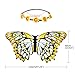 Flying Childhood Girls Butterfly Wings Costume with Daisy Headband for Kids Fairy Princess Dress Up Party Favors