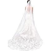 Acenail Black Lace Veil Brides Wedding Veils Long Cathedral Veil with Comb Mourning Funeral Corpse Halloween Costume Veils