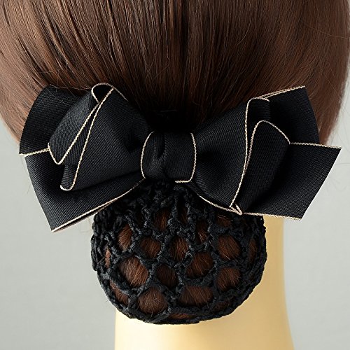 usongs Career flower head nurse hairnet hotel stewardess Bank headdress flower hairpin Korean head ornaments with string bag