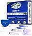 Professional Teeth Whitening Kit - Made in USA - includes 2 Whitening Gel, 2 Tooth Remineralization Gel, Whitening Trays and LED Accelerator Whitener Light for Faster Results.