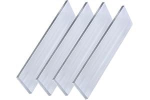 DIYDIYSHOP 16" Length Square Aluminum Flat BAR,1/4" x 2"Aluminium Strip,6061 Aluminium General Purpose Plate,6mm x 50mm x 406mm T6511 Solid New Mill Stock(4 Pcs)