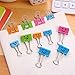 Coideal Smiling Binder Paper Clips - 40 Pcs 19mm Mini Colored Metal Fun Clip Clamps with Cute Smile Face Assorted Color for Office (0.75 inch, Small)