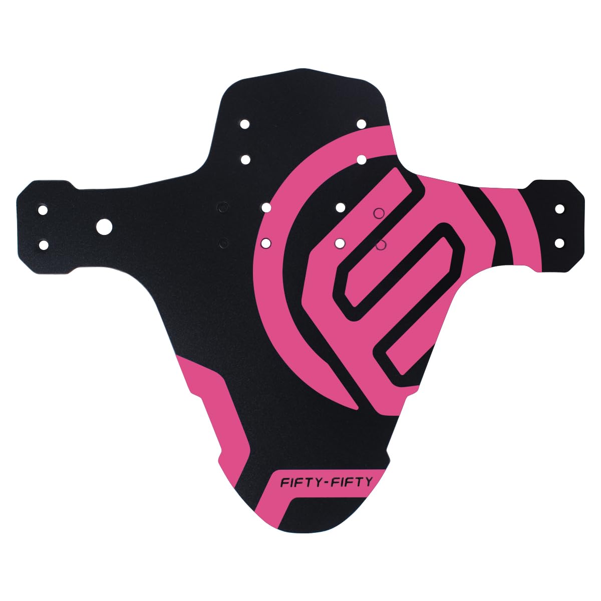FIFTY-FIFTY Mountain Bike Fender, MTB Mudguard, Front and Rear Compatible Bicycle Mudguard, Fits 26", 27.5", 29", Plus Size and Fat Bike Wheel Sizes (Pink)