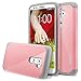 LG G2 Case, RANZ Grey with Pink Hard Impact Dual Layer Shockproof Bumper Case For LG G2(AT&T D800, T-Mobile D801,Global D802)