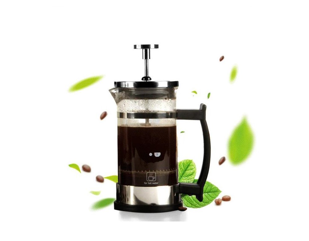 Mini French Press Coffee Tea Maker Glass Stainless Steel Best Camping