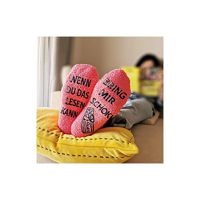 Lustige Wenn Du Das Lesen Kannst Socken - Geschenk Für Frauen Mit Schoki/Wein/Kaffee/Buch Aufdruck