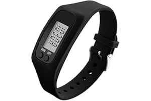 Digital Pedometer Watch, Step Counter with Large Screen No Smartphone Needed, Clip-On Fitness Tracker for Walking
