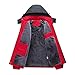 SANSHUREN Men's Mountain Waterproof Windproof Fleece Ski Jacket Outdoor Insulated Rain Snow Jacket (Red, XL)